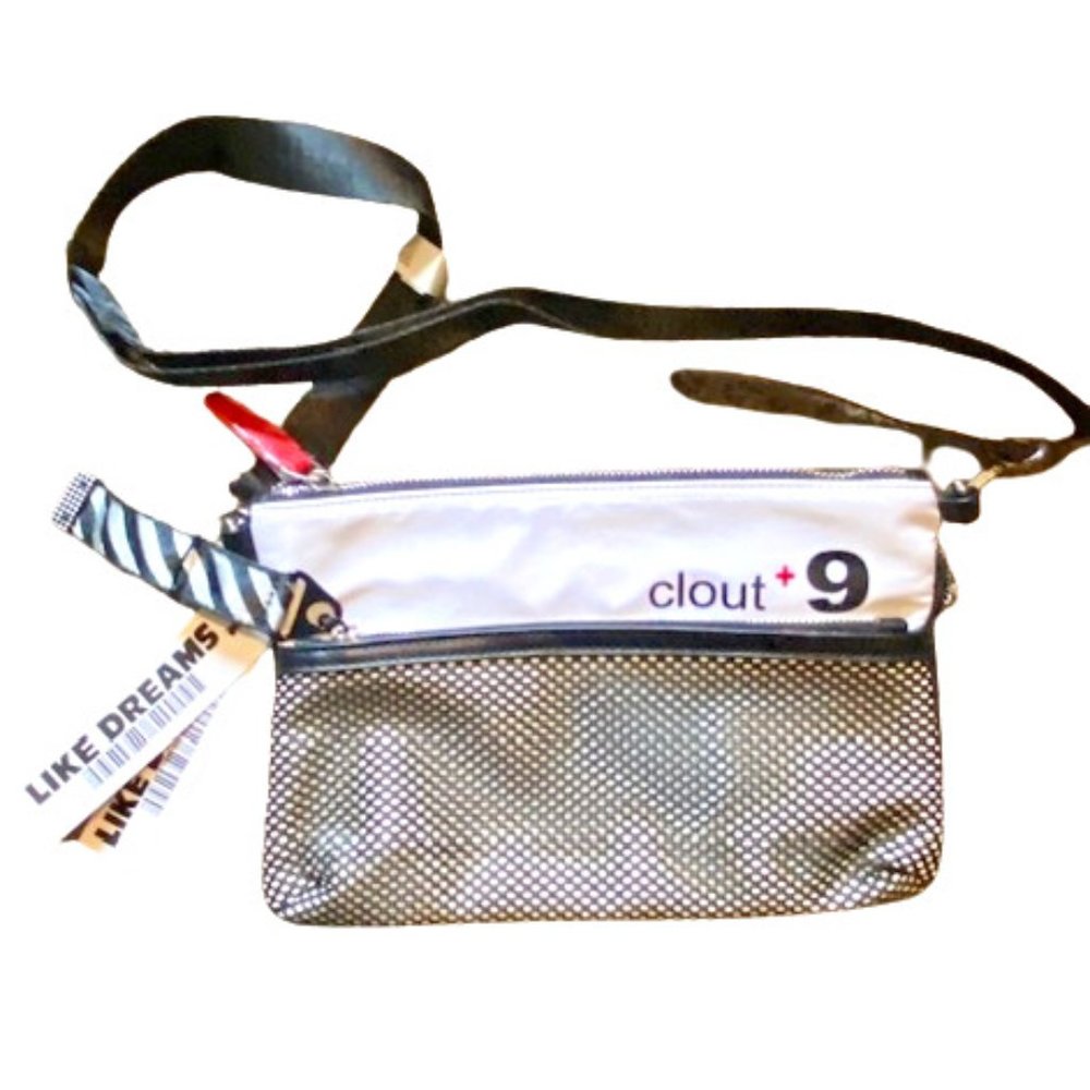 Clout+9 Like Dreams Shoulder Crossbody Fanny Belt Pack Bag Black White NWT